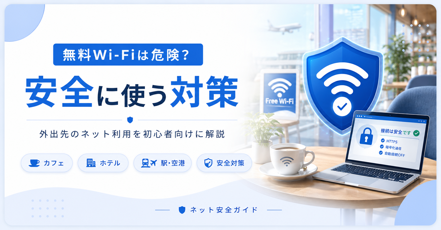 無料Wi-Fiは危険？外出先で安全にネットを使うための対策を初心者向けに解説